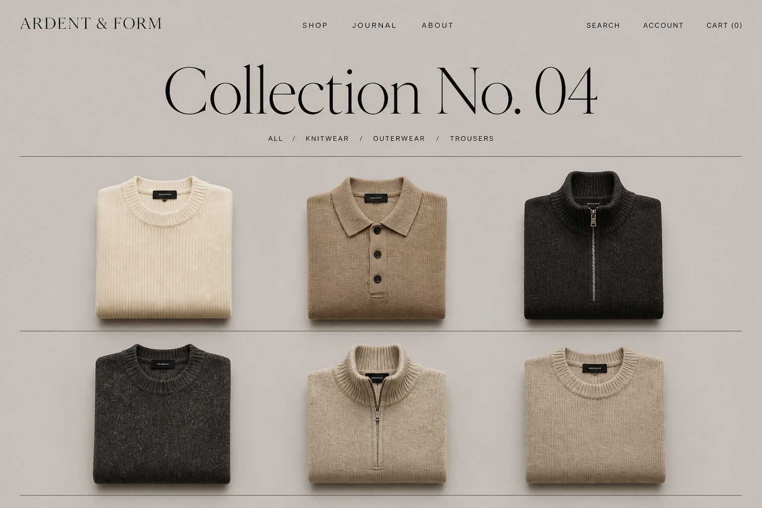 Ardent and Form product page