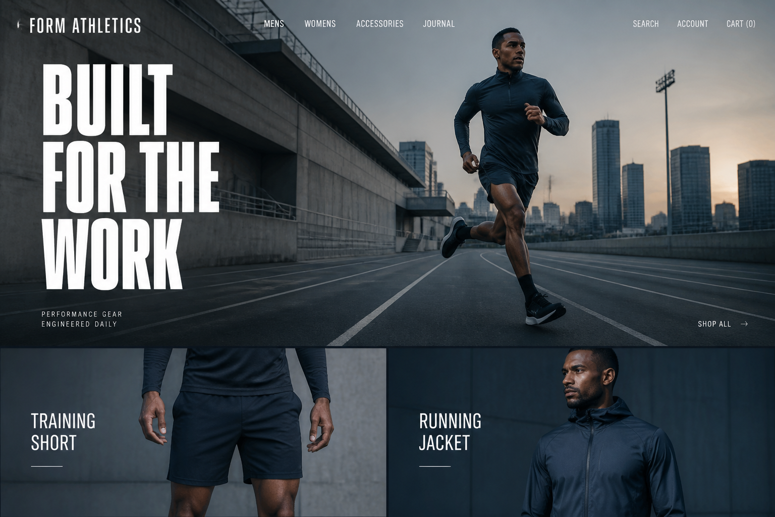 Form Athletics activewear storefront