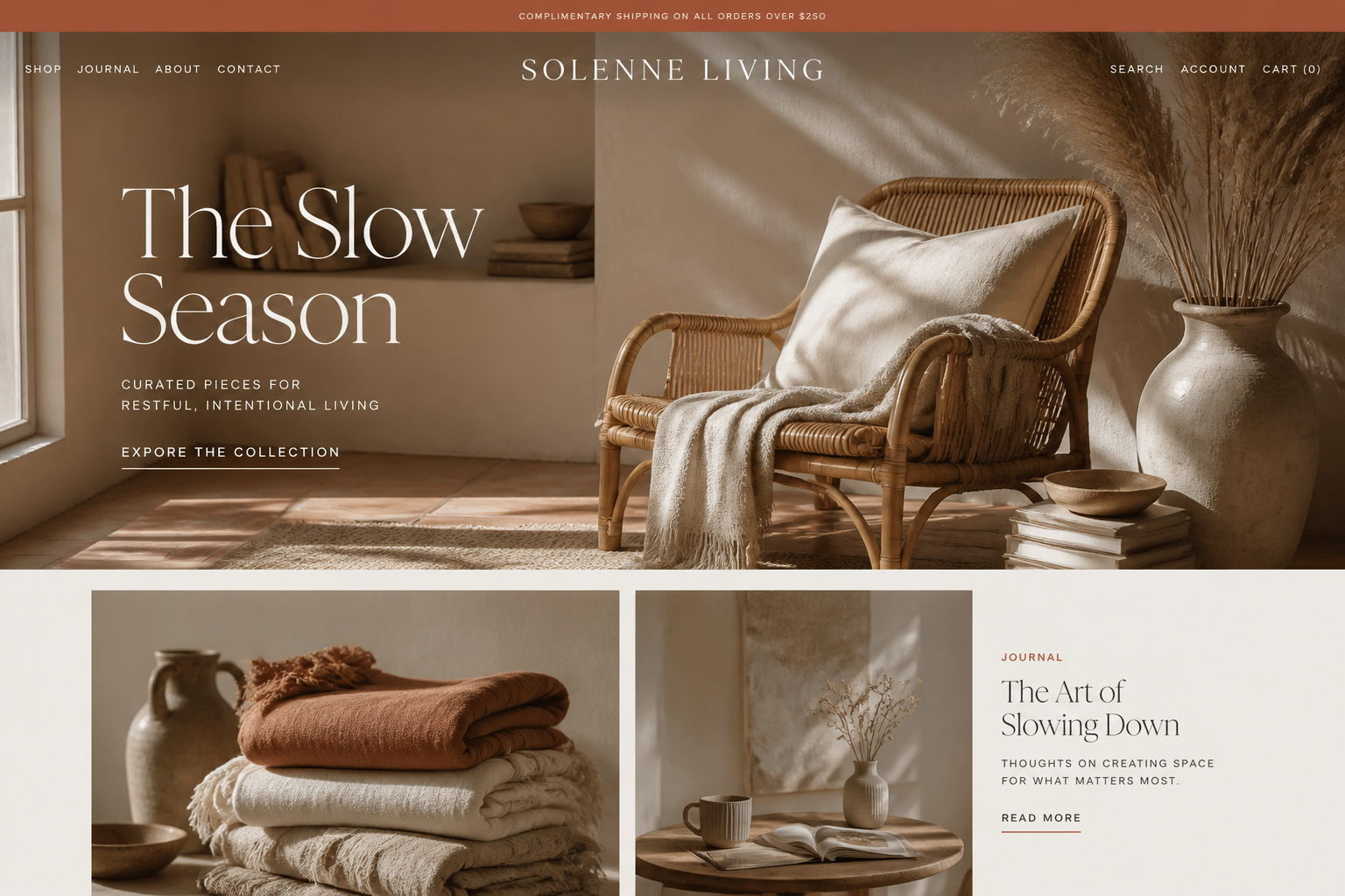 Solenne Living lifestyle storefront